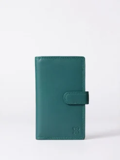 Lakeland Leather Teal Green Medium Tab Purse^Women Purses