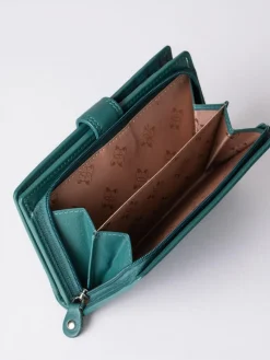 Lakeland Leather Teal Green Medium Tab Purse^Women Purses
