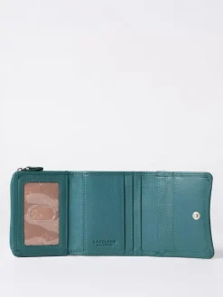 Online Lakeland Leather Teal Green Small Leather Flapover Purse