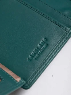 Lakeland Leather Teal Green Small Tab Purse^Women Purses