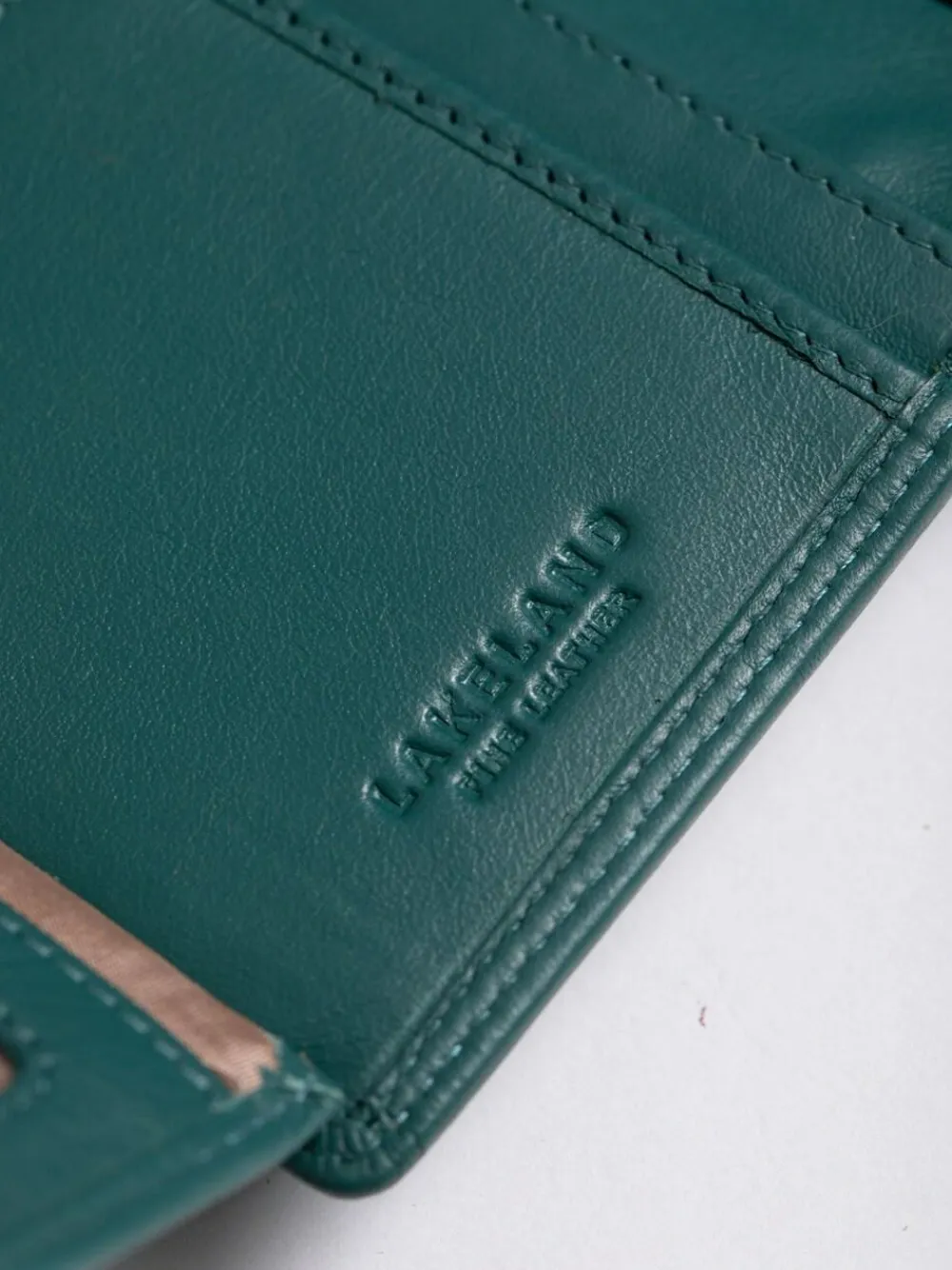 Lakeland Leather Teal Green Small Tab Purse^Women Purses