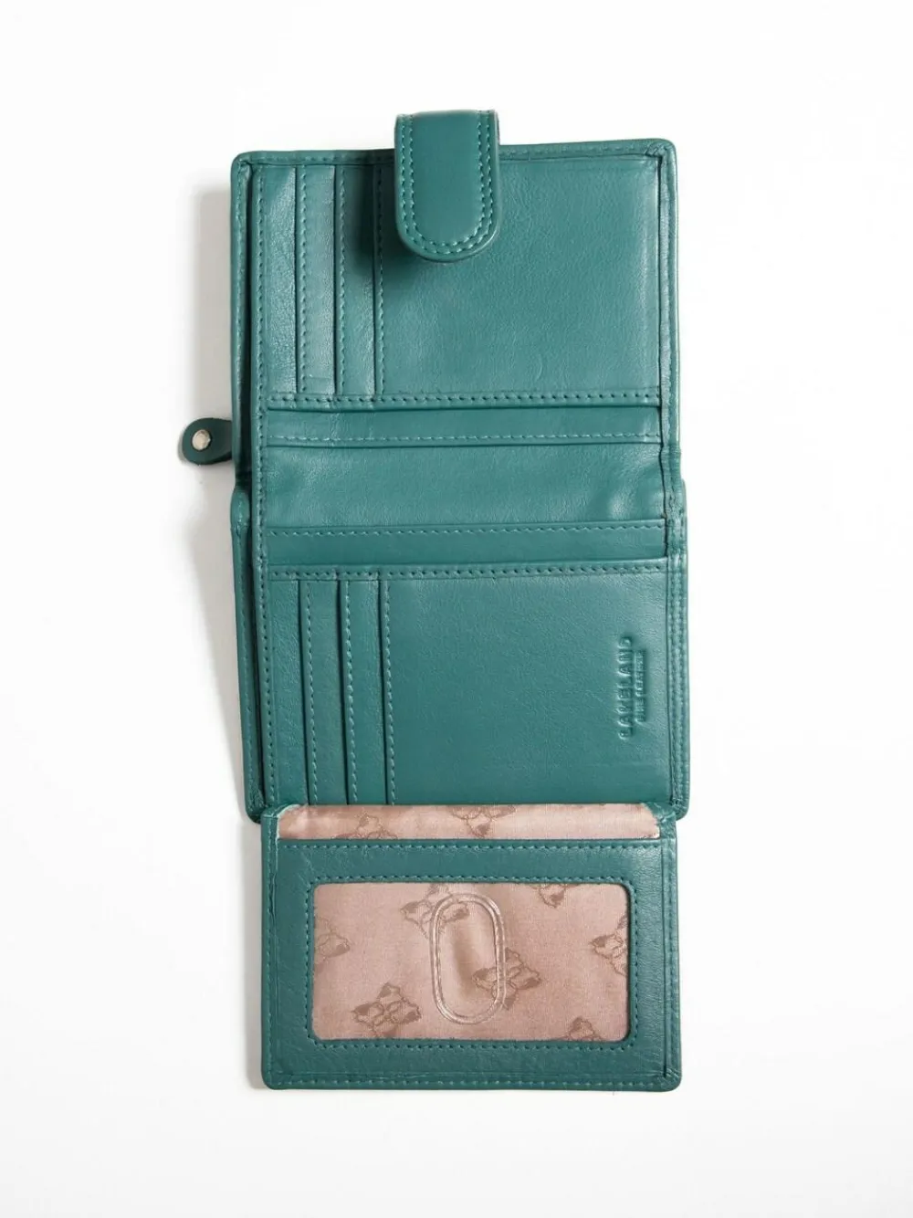 Lakeland Leather Teal Green Small Tab Purse^Women Purses