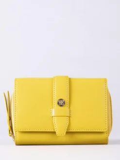 Lakeland Leather Yellow Medium Icon Stud Tab Purse^Women Purses