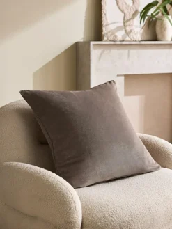 Next Latte 59 x 59cm Soft Velour Cushion^ Cushions & Throws