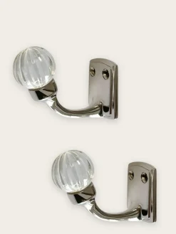 Laura Ashley Vivien Glass Hook Pair^ Storage & Organisation