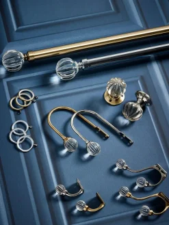 Laura Ashley Vivien Glass Hook Pair^ Storage & Organisation