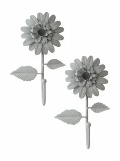 Sale Laura Ashley Dove Grey Dahlia Hooks Set of 2