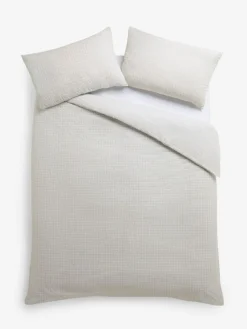 Best Laura Ashley Natural Gingham Seersucker Duvet Cover and Pillowcase Set