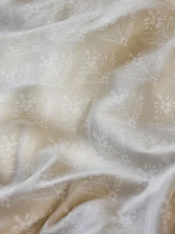 Laura Ashley Natural Ladyfern 100% Cotton Duvet Cover and Pillowcase Set^ Branded Bedlinen