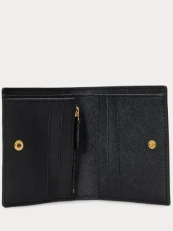 Lauren Ralph Lauren Belting/Blk Belting-Print Leather Compact Wallet^Women Purses