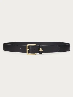 Lauren Ralph Lauren 3.2cm Logo-Keeper Leather Belt^Women Belts