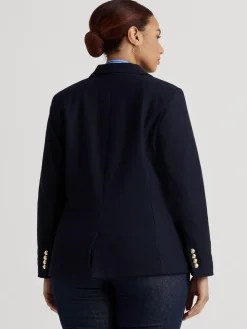 Hot Lauren Ralph Lauren Curve Anfisa Bullion Jacquard Blazer Lauren Navy