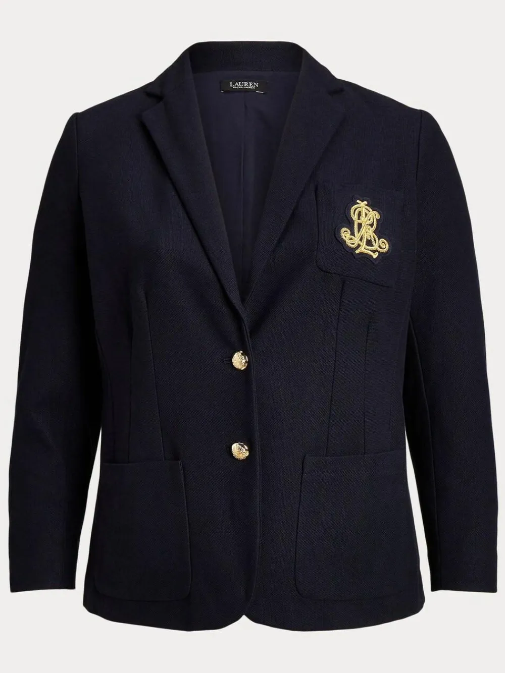 Hot Lauren Ralph Lauren Curve Anfisa Bullion Jacquard Blazer Lauren Navy