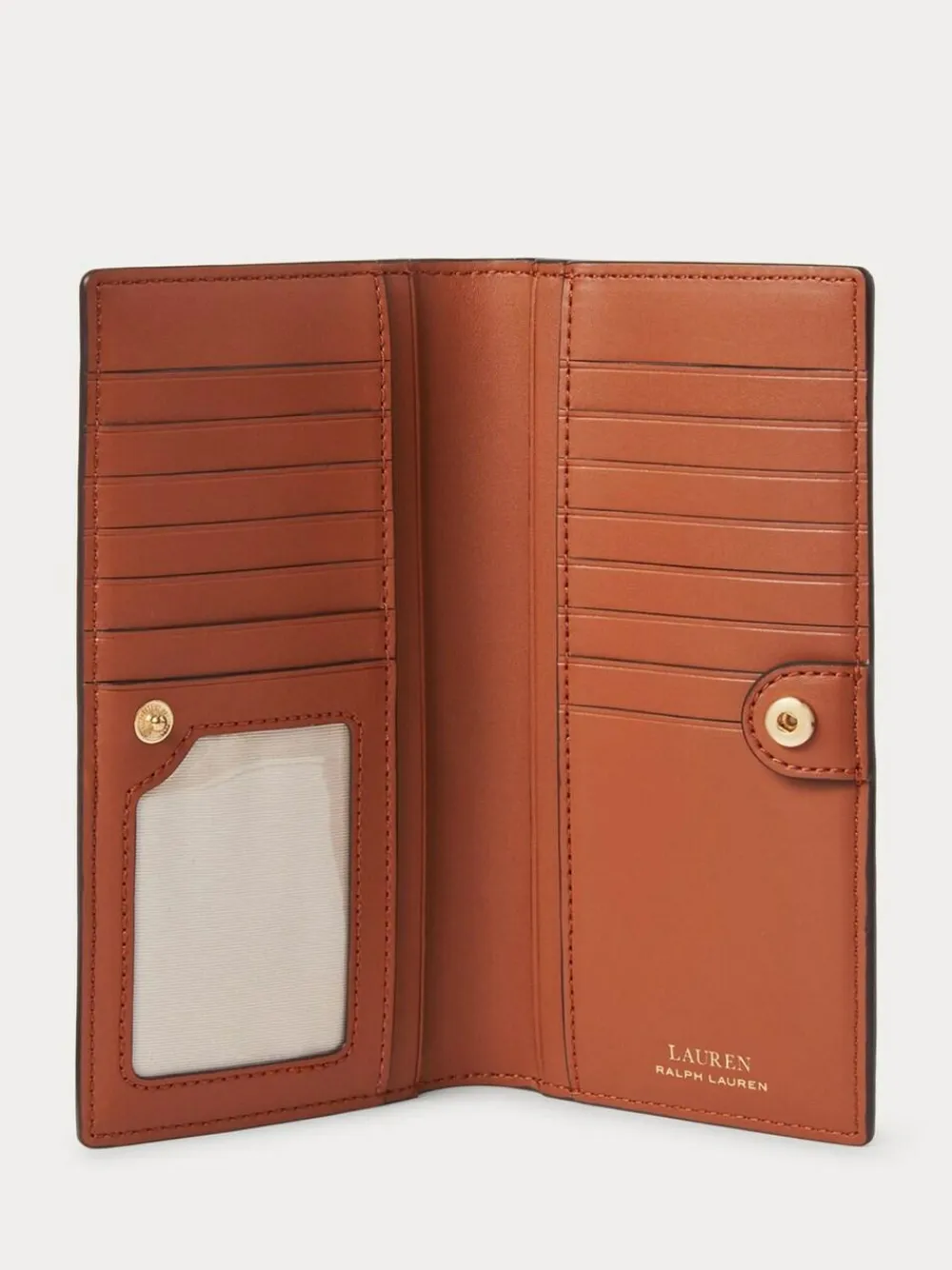 Lauren Ralph Lauren Crosshatch Leather Slim Wallet^Women Purses