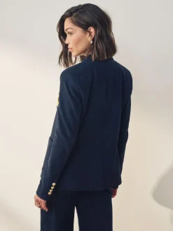 Lauren Ralph Lauren Lauren Navy Anfisa Bullion Jacquard Blazer^Women Suits & Tailoring|Blazers