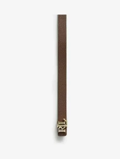 Lauren Ralph Lauren Tan Brown Reversible Monogram Belt^Women Belts