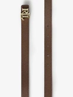 Lauren Ralph Lauren Tan Brown Reversible Monogram Belt^Women Belts