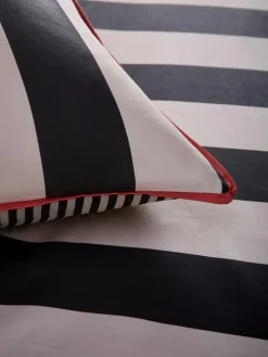Outlet Laurence Llewelyn-Bowen Black Festivo Circus Stripe Duvet Cover Set