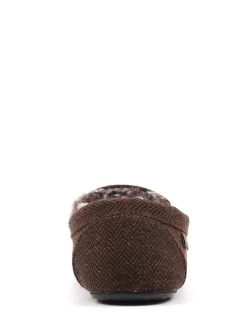 Lazy Dogz Blue Hendrix II Faux Fur Lined Full Slippers Brown