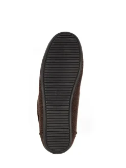 Lazy Dogz Blue Hendrix II Faux Fur Lined Full Slippers Brown