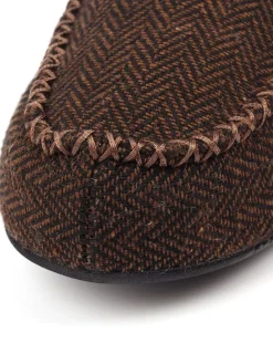 Lazy Dogz Blue Hendrix II Faux Fur Lined Full Slippers Brown