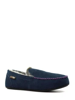 Lazy Dogz Blue Henry Mocassin Slippers