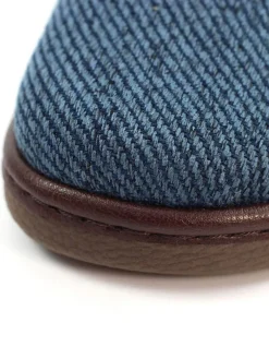 Sale Lazy Dogz Blue Oliver Warm Lined Full Slippers