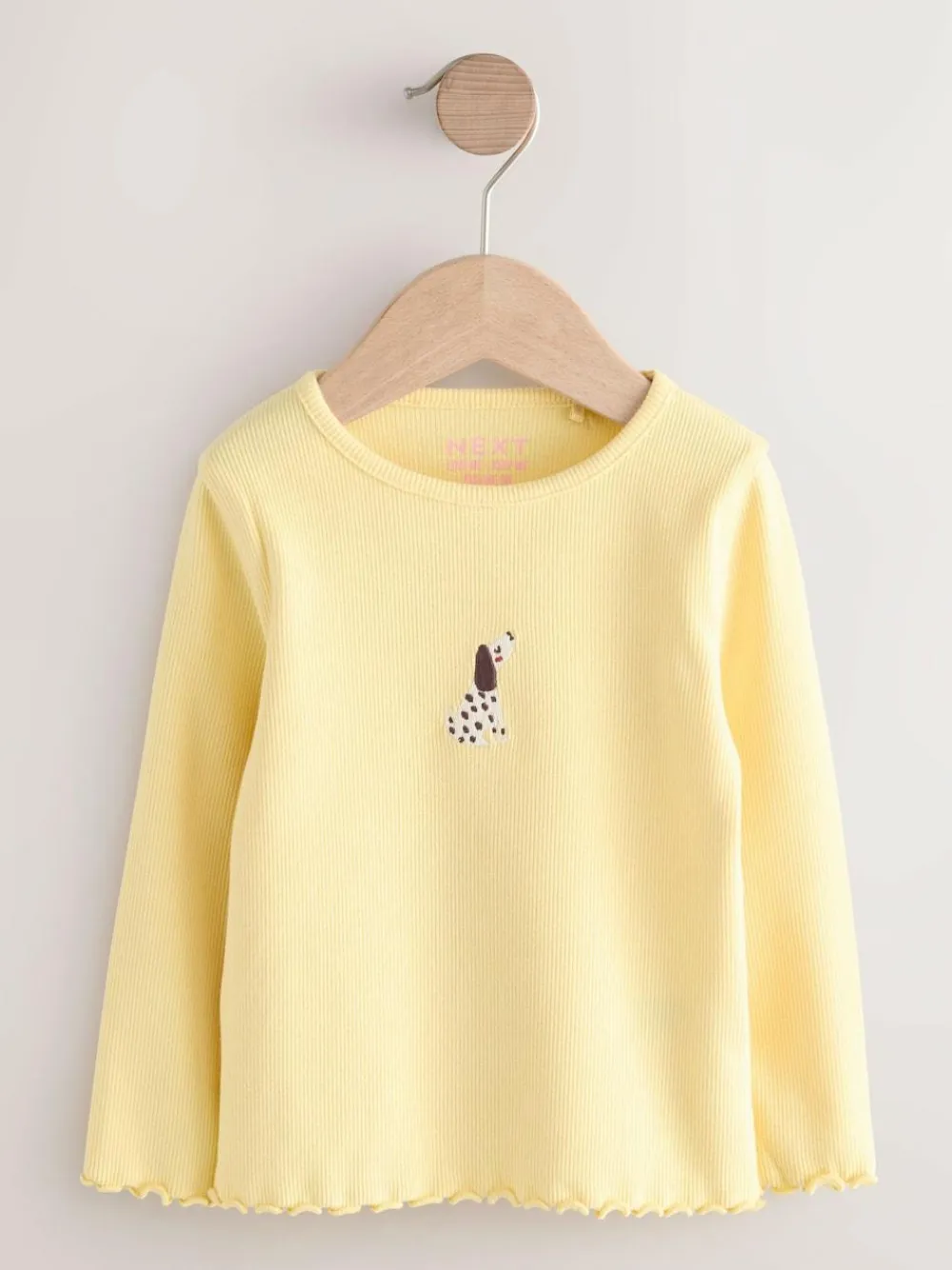 Next Long sleeve Embroidered Ribbed Top (3mths-7yrs)^ Tops|Nightwear