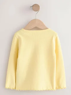 Next Long sleeve Embroidered Ribbed Top (3mths-7yrs)^ Tops|Nightwear