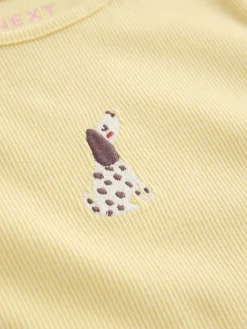 Next Long sleeve Embroidered Ribbed Top (3mths-7yrs)^ Tops|Nightwear