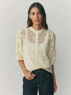 Next Lace Half Sleeve Blouse^Women Tops & T-Shirts|Blouses & Shirts