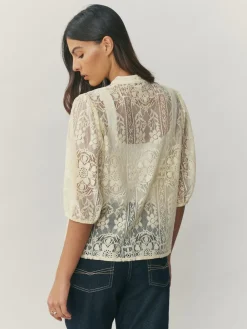 Next Lace Half Sleeve Blouse^Women Tops & T-Shirts|Blouses & Shirts