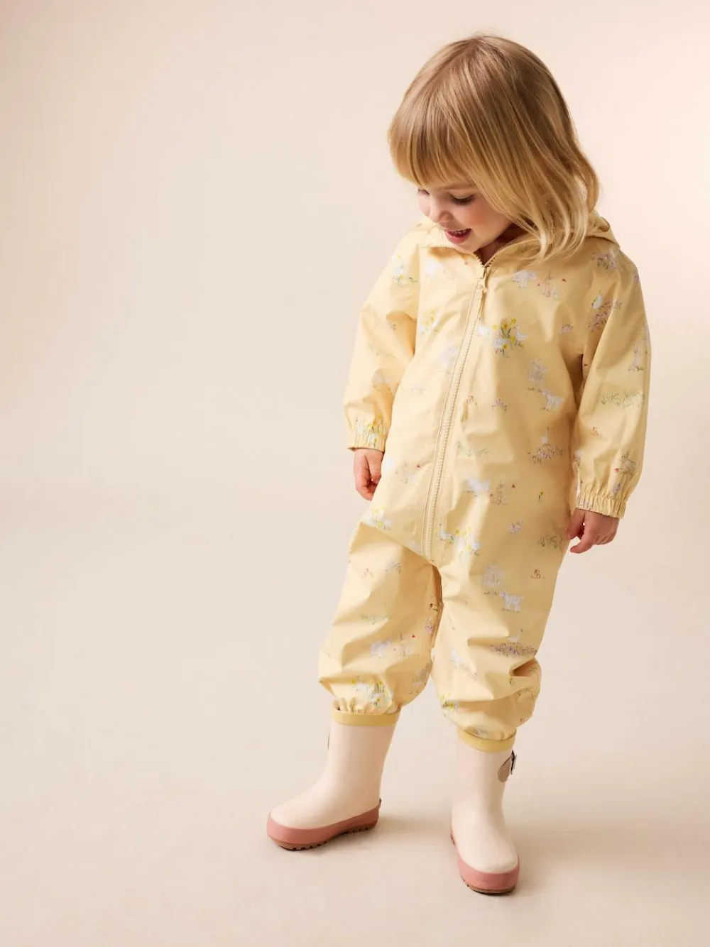 Discount Next Lemon Yellow Waterproof Printed Puddlesuit (6mths-7yrs)