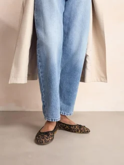 Online Next Leopard Animal Print Standard/Wide Fit Ballerinas Shoes