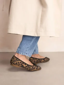 Online Next Leopard Animal Print Standard/Wide Fit Ballerinas Shoes