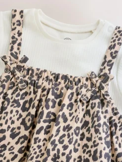 Next Baby Jersey Dungarees and Bodysuits Set 2 Piece (0mths-3yrs)^ Baby Girls|Sets & Co-Ords