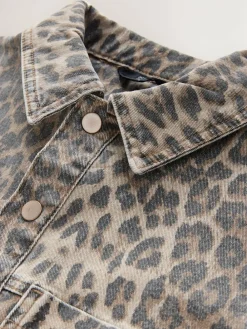 Next Mini Long Sleeve Utility Denim Dress^Women Dresses