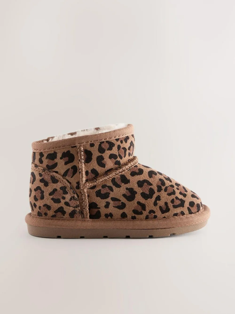 Hot Next Leopard Water Repellent Standard Fit (F) Suede Pull On Boots