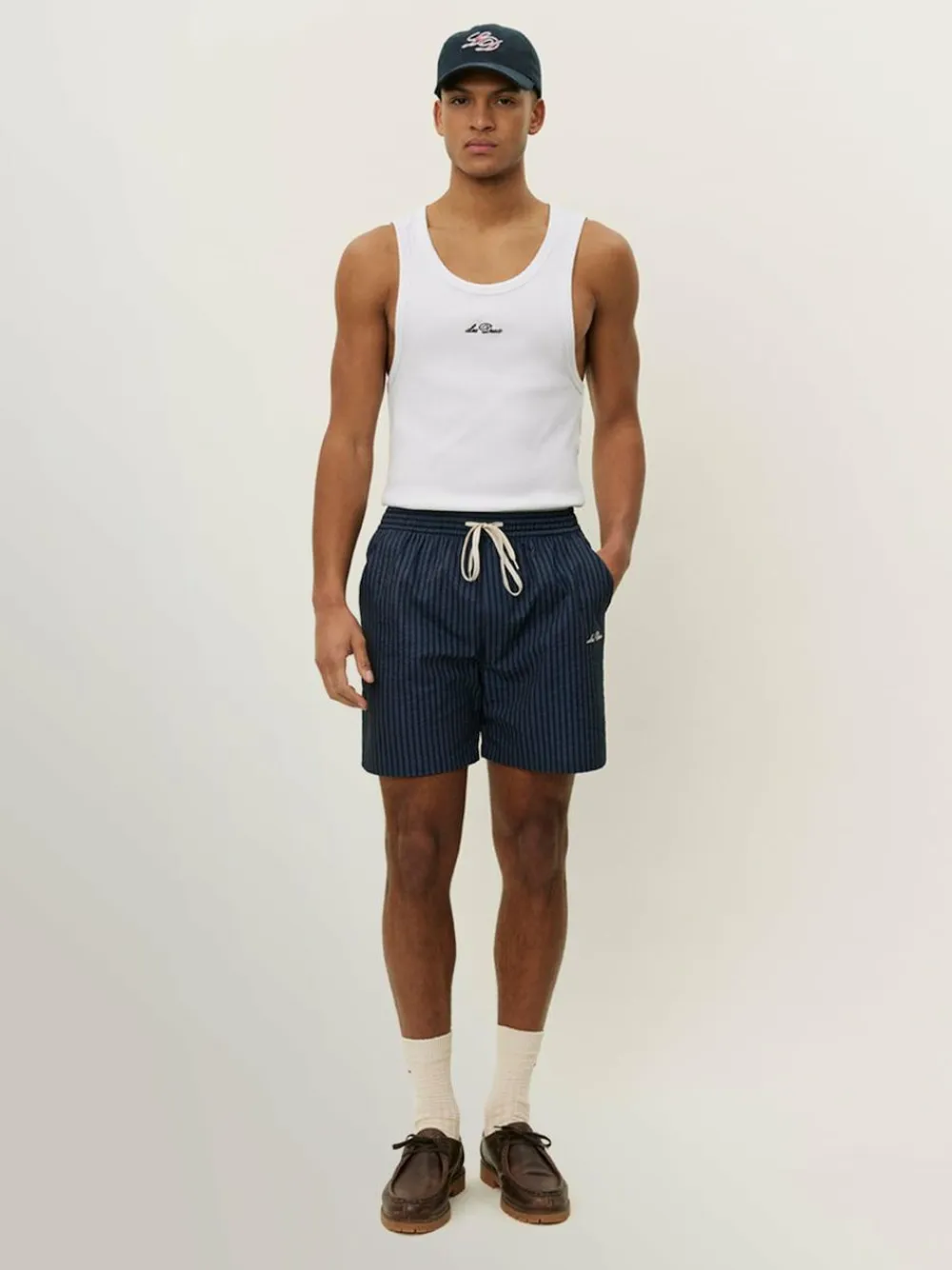 Les Deux Stan Stripe Seersucker Swim Shorts^ Swimwear