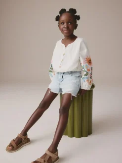 Next 100% Cotton Frayed Edge Distressed Shorts (3-16yrs)^ Shorts & Skirts