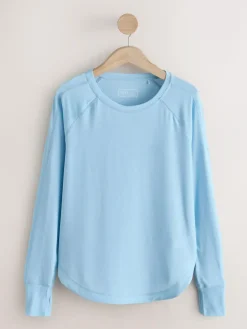 Clearance Next Active Crew Neck Long Sleeve T-Shirt Light Blue
