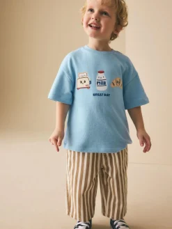 Next Light Blue Breakfast Trio Short Sleeve Appliqué T-Shirt (3mths-7yrs)^BOY Tops|T-Shirts