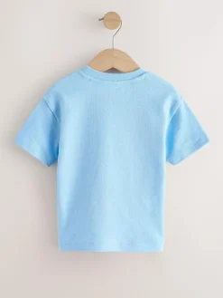 Next Light Blue Breakfast Trio Short Sleeve Appliqué T-Shirt (3mths-7yrs)^BOY Tops|T-Shirts