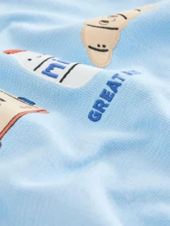 Next Light Blue Breakfast Trio Short Sleeve Appliqué T-Shirt (3mths-7yrs)^BOY Tops|T-Shirts