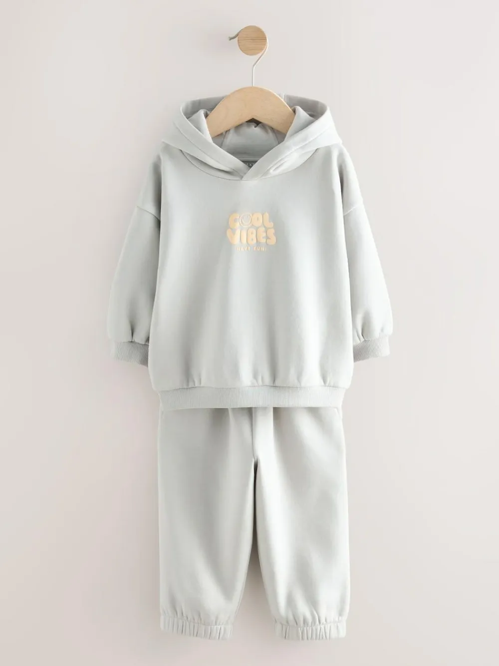 Discount Next Cool Vibes Printed Hoodie and Joggers Set (3mths-7yrs) Light Blue