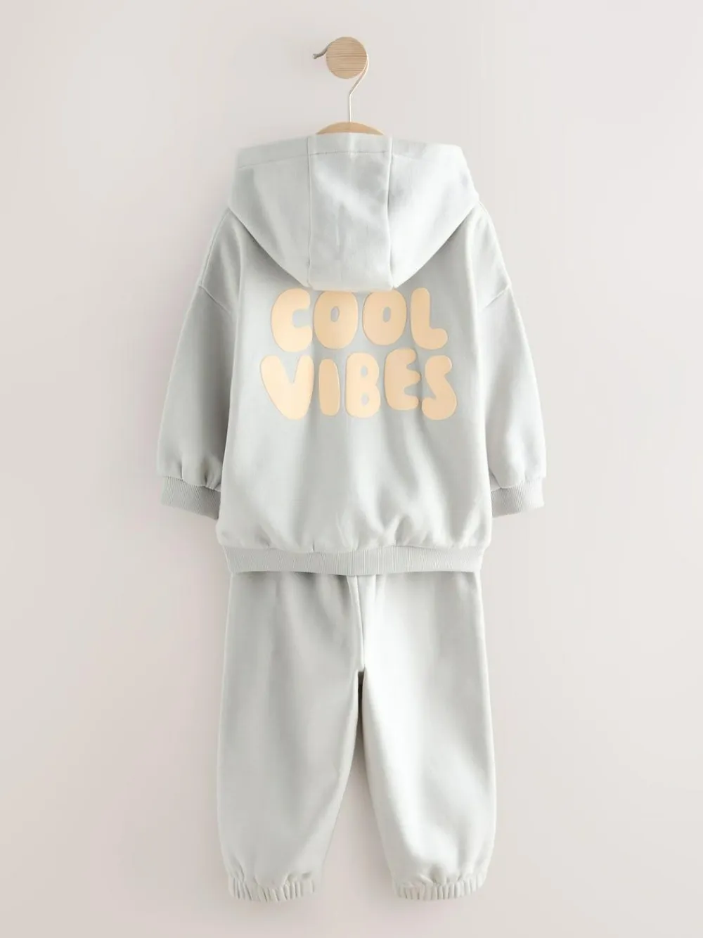 Discount Next Cool Vibes Printed Hoodie and Joggers Set (3mths-7yrs) Light Blue