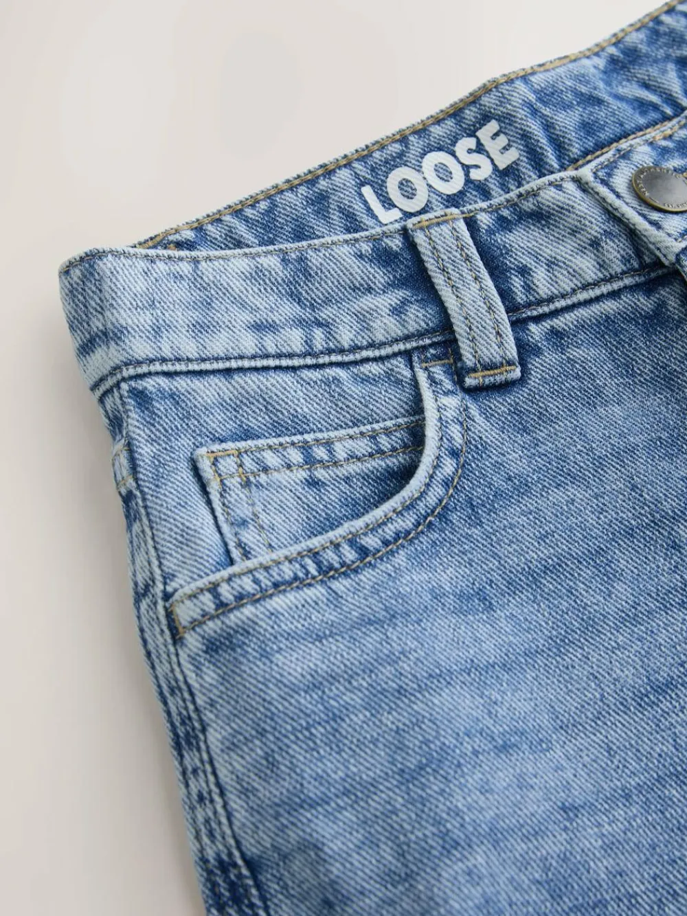 Clearance Next Loose Fit Authentic Jeans (3-16yrs) Light Blue Denim