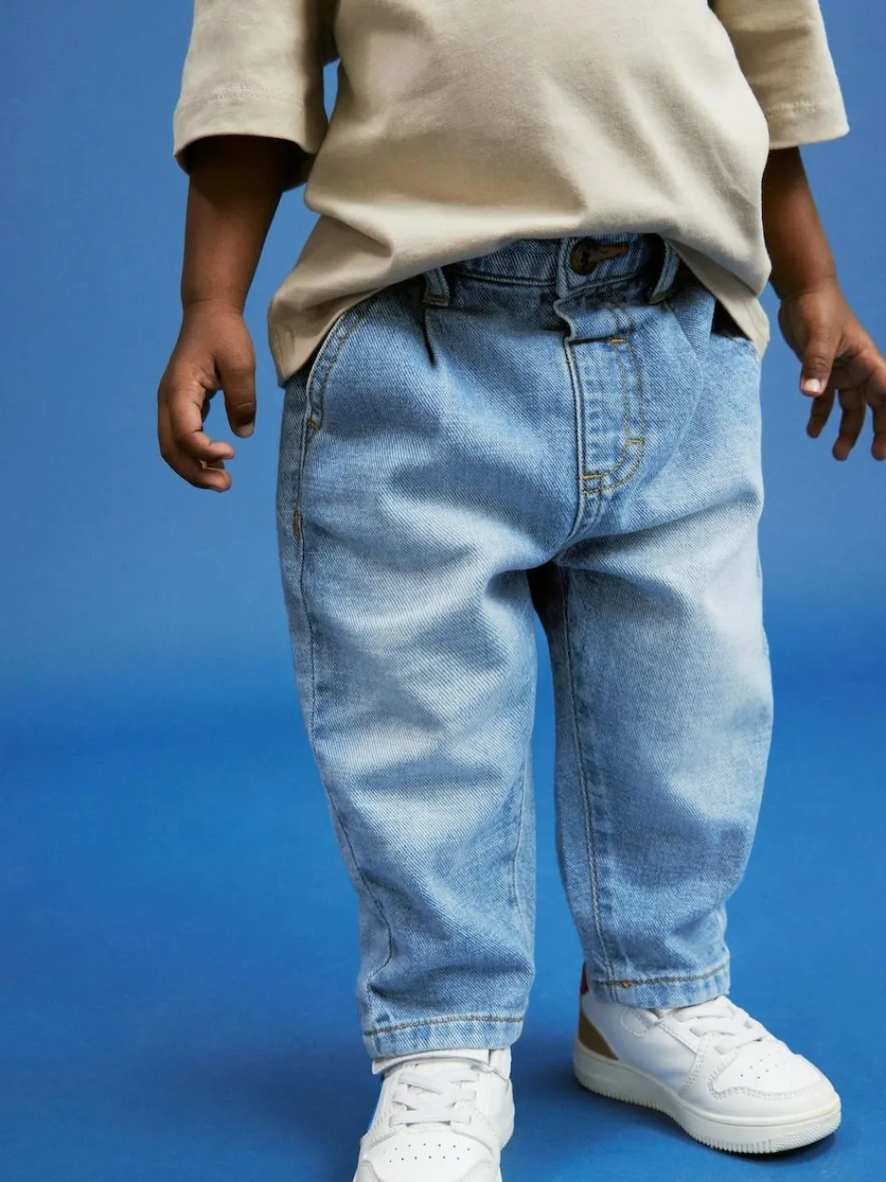 Outlet Next Pleat Front Jeans (3mths-7yrs) Light Blue Denim