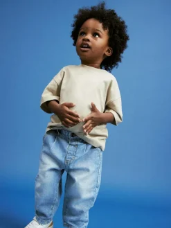 Outlet Next Pleat Front Jeans (3mths-7yrs) Light Blue Denim