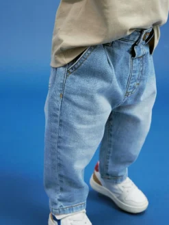 Outlet Next Pleat Front Jeans (3mths-7yrs) Light Blue Denim